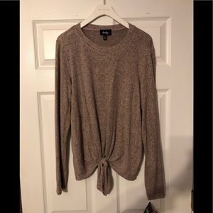 Light pink Boutique Tie Front Top